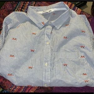 NWT long sleeved button up Old a navy top